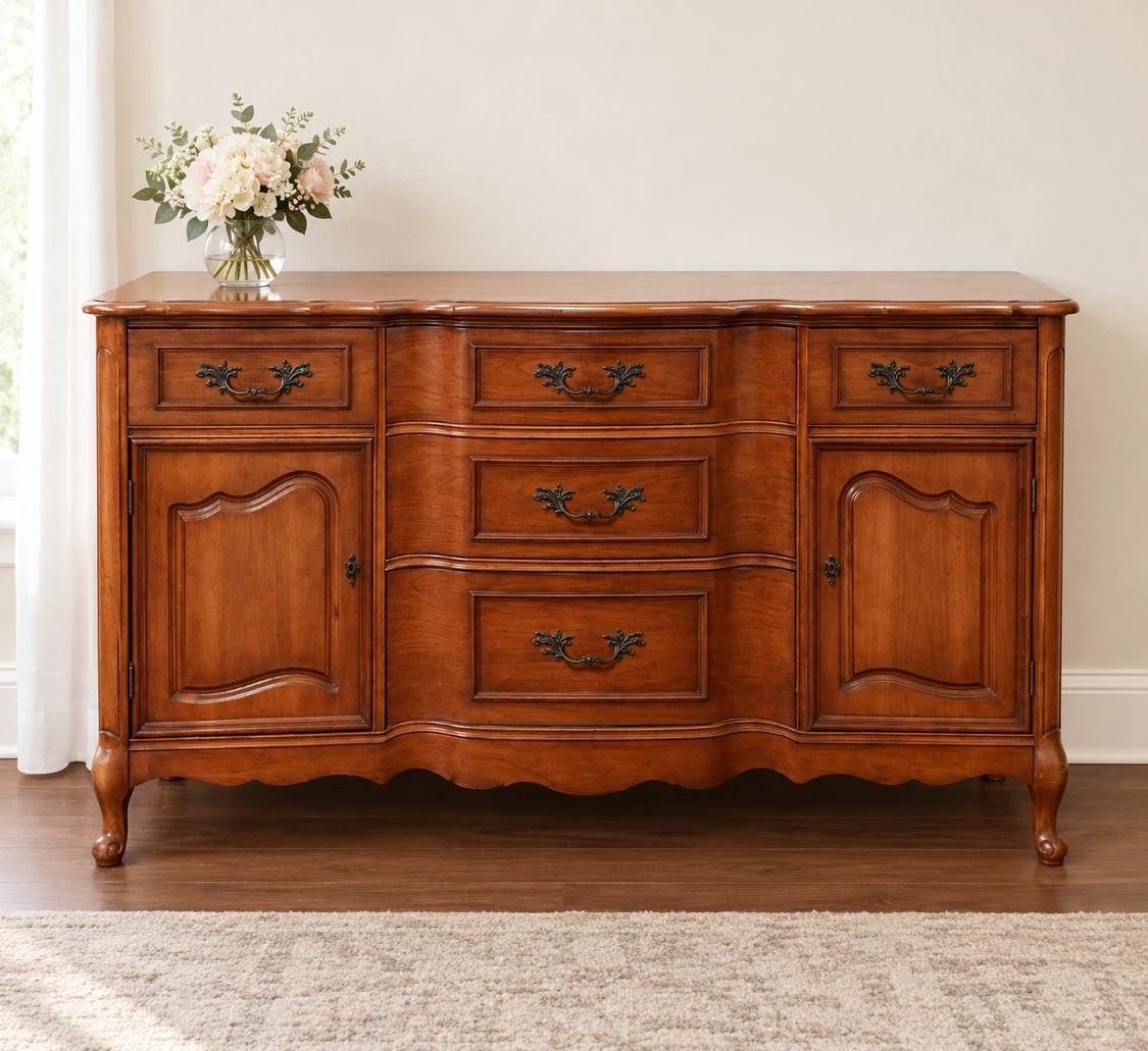 Vintage Cherry Wood Traditional Dresser - Delivery Extra