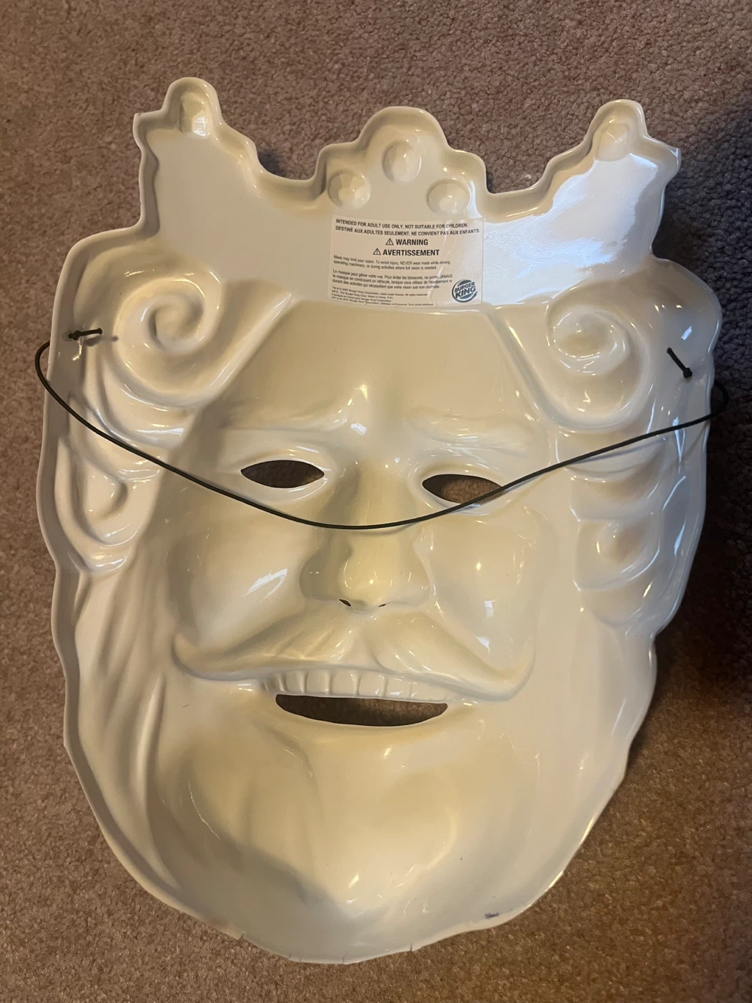 Halloween 🎃 Burger King The King Plastic Mask - photo 2
