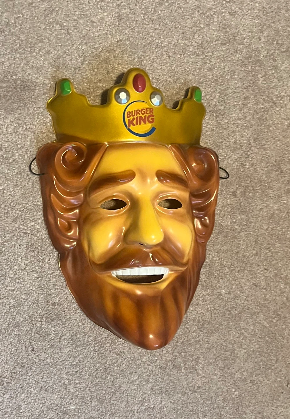 Halloween 🎃 Burger King The King Plastic Mask - photo 3