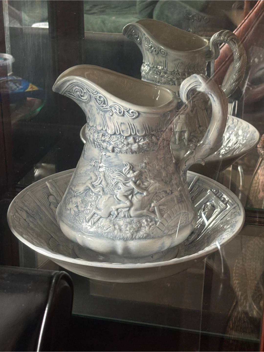 Vintage Ceramic Wash Basin and Pitcher Set