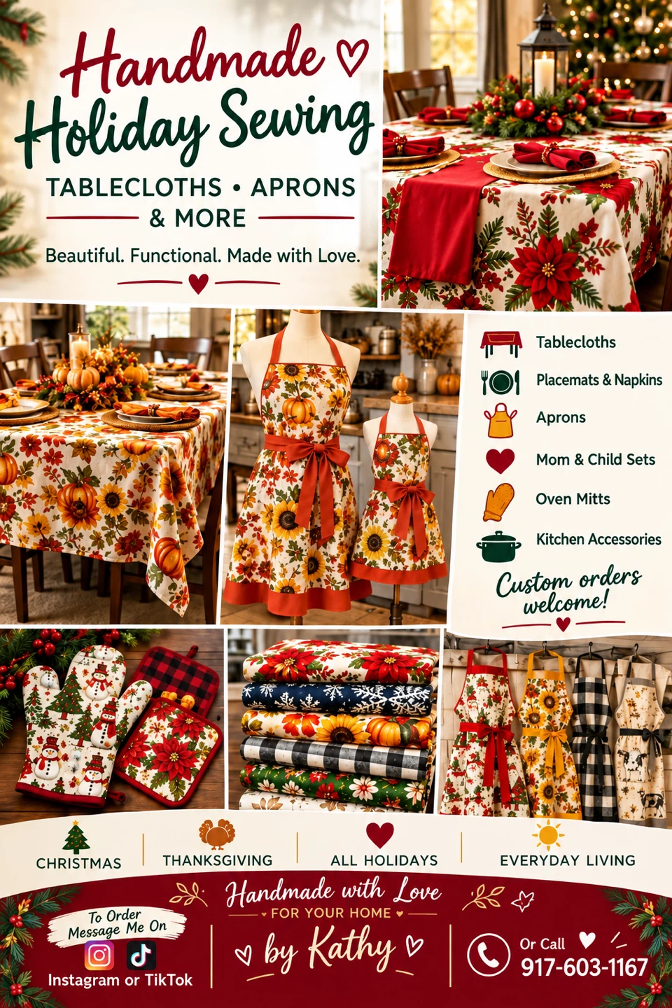 Handmade Holiday Kitchen and Table Linens chair covers - photo 5