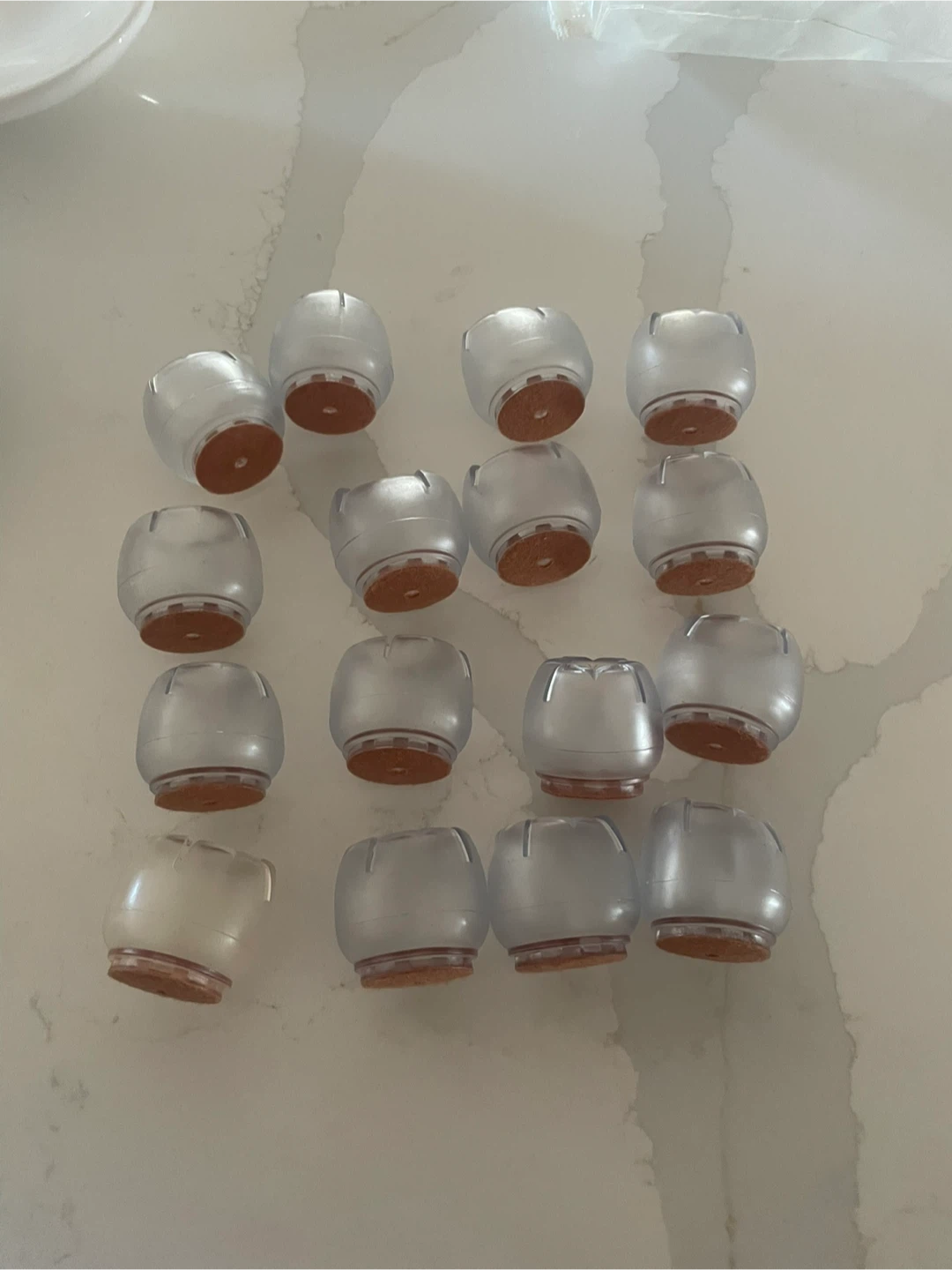 Set of 16 Silicone Chair Leg Floor Protectors
