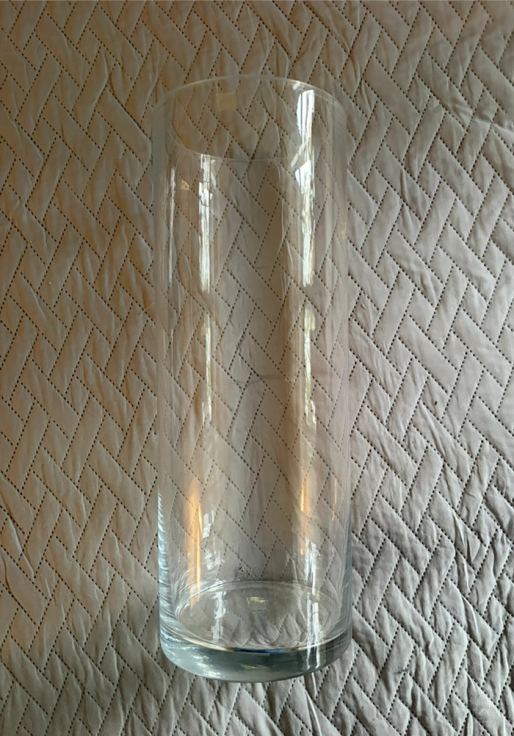 Tall glass vase - 16in