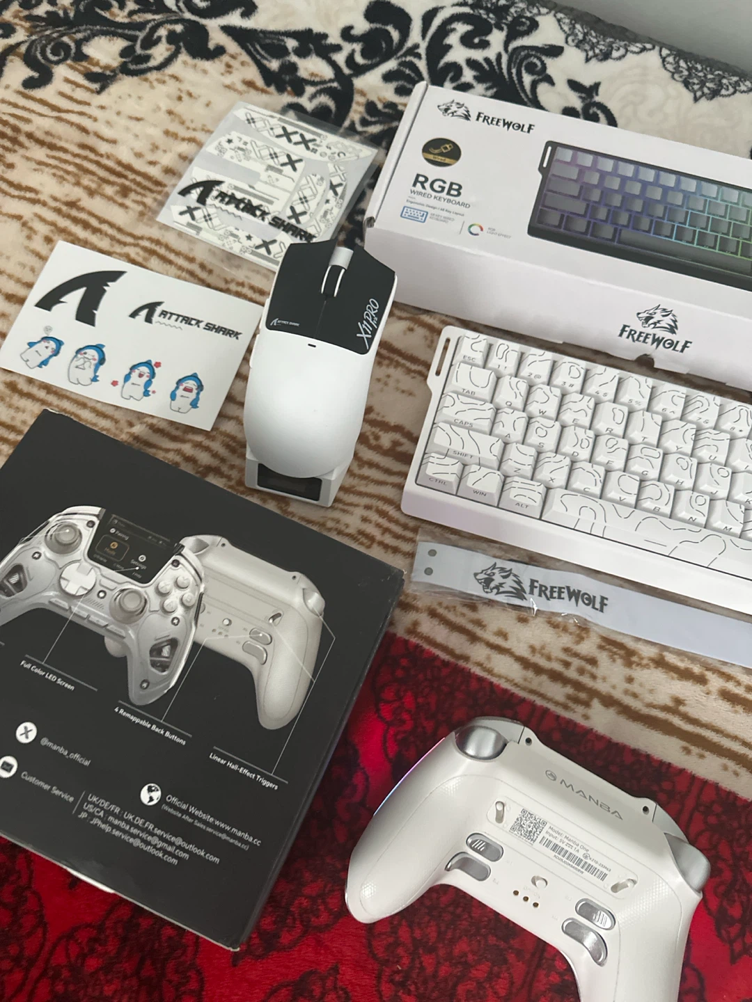 Freewolf S68 Keyboard, Attack Shark Mouse, Manba Controller - photo 5