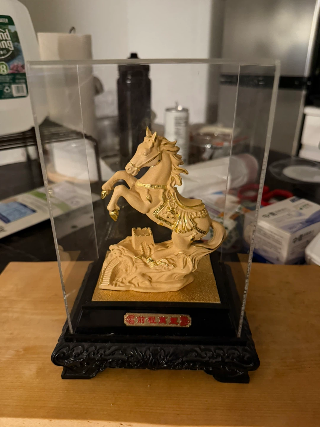 Decorative Gold Rearing Horse Statue