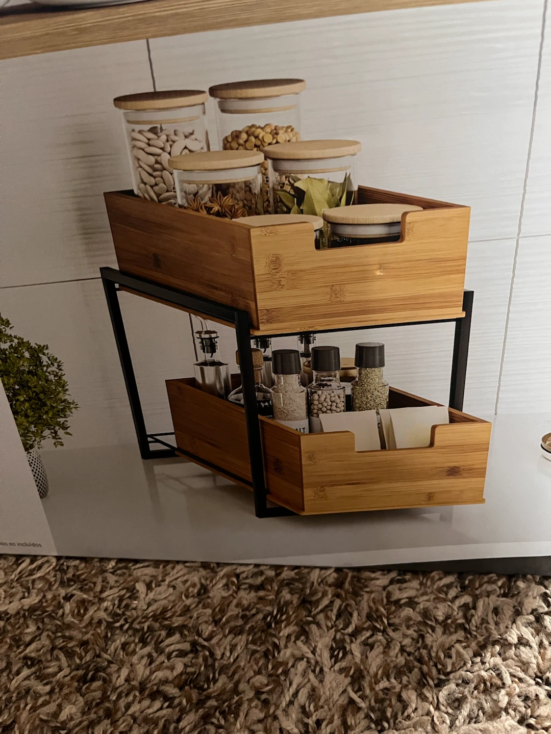 Seville Classics Sliding Bin Organizer