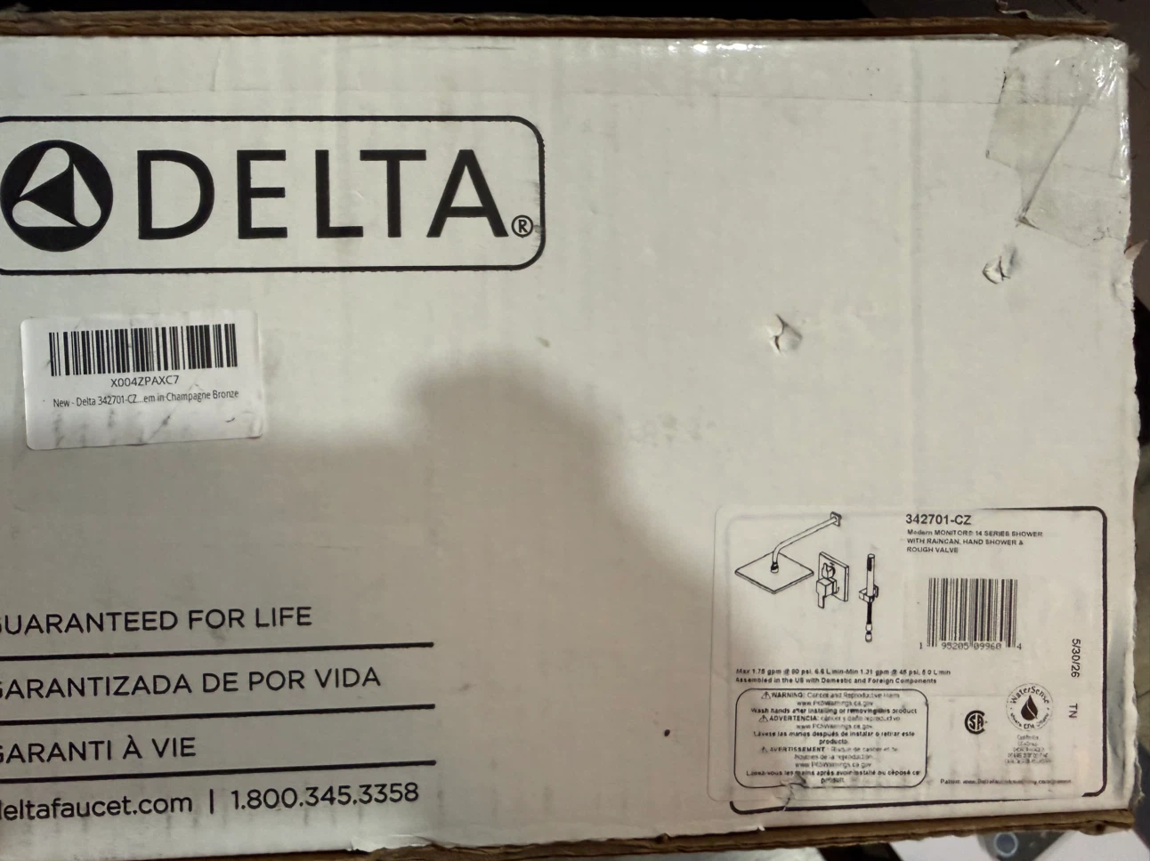 Delta 342701-CZ Modern 14 Series Square Shower System - photo 5