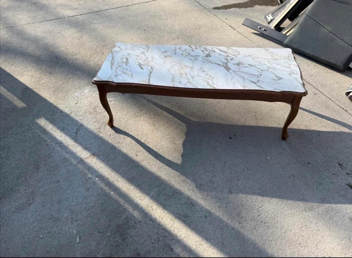 Vintage Faux Marble Coffee Table