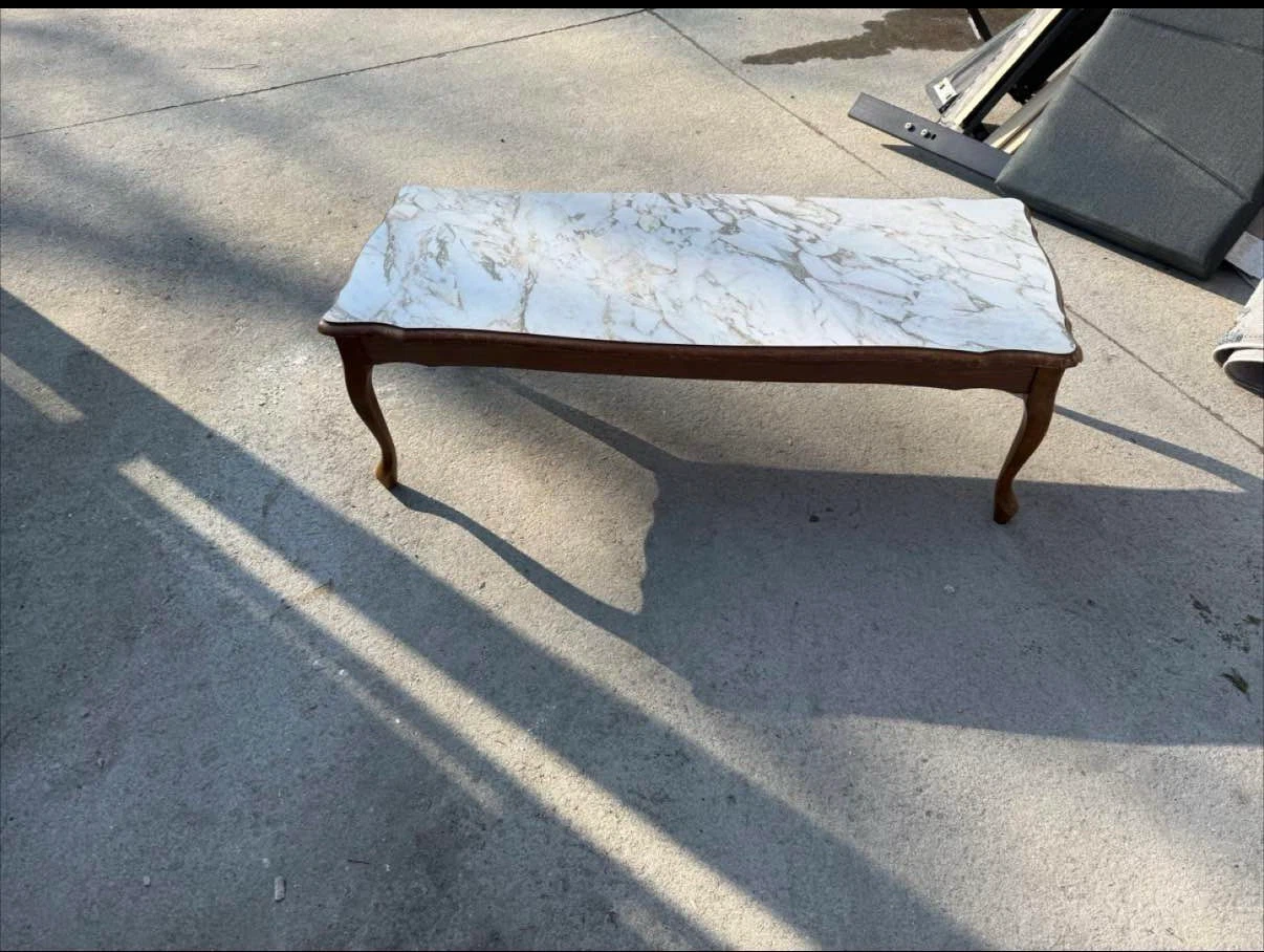 Vintage Faux Marble Coffee Table - photo 2