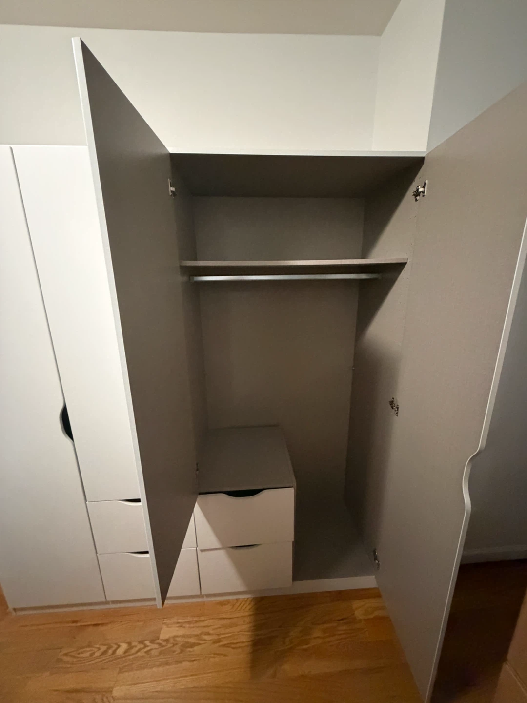 IKEA White Wardrobe with Drawers - photo 2