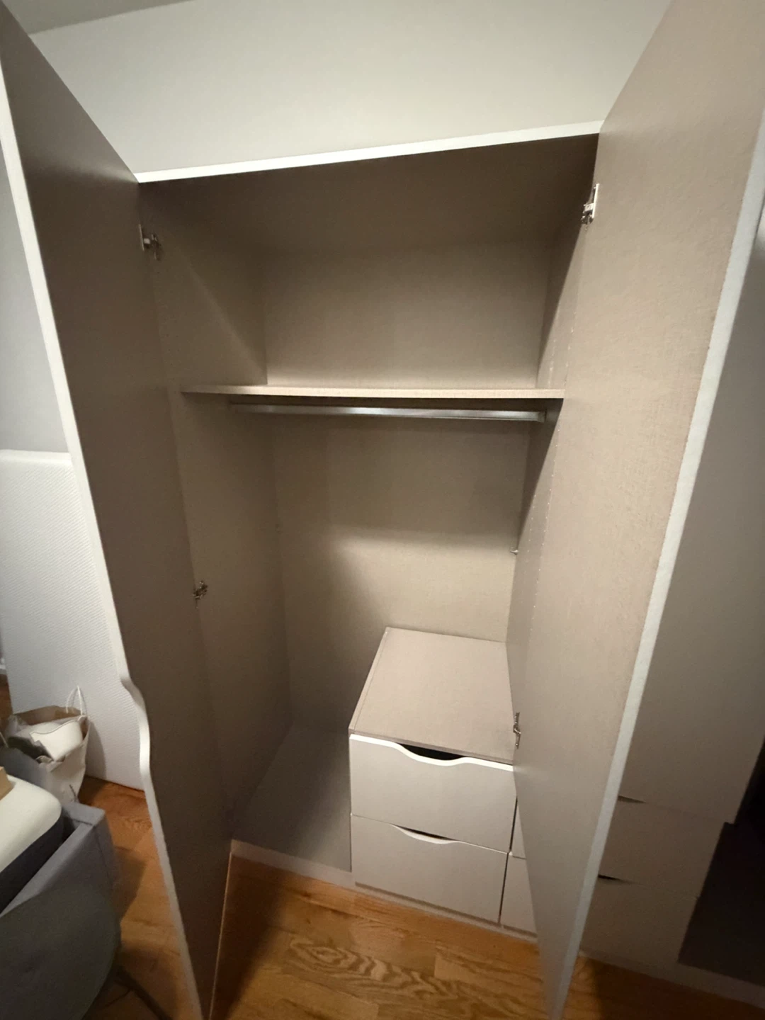 IKEA White Wardrobe with Drawers - photo 3