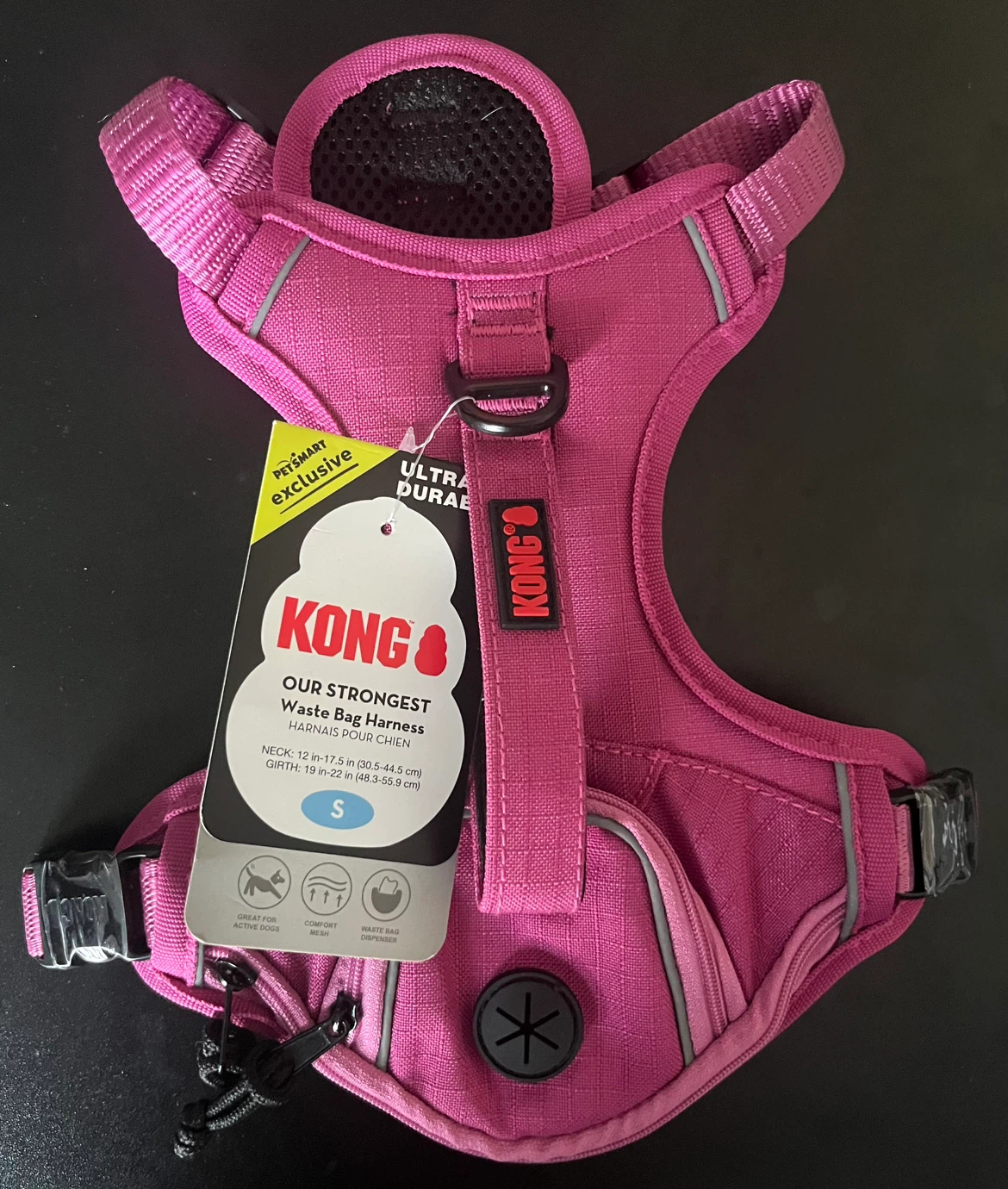 Brand new size small pink Kong harness