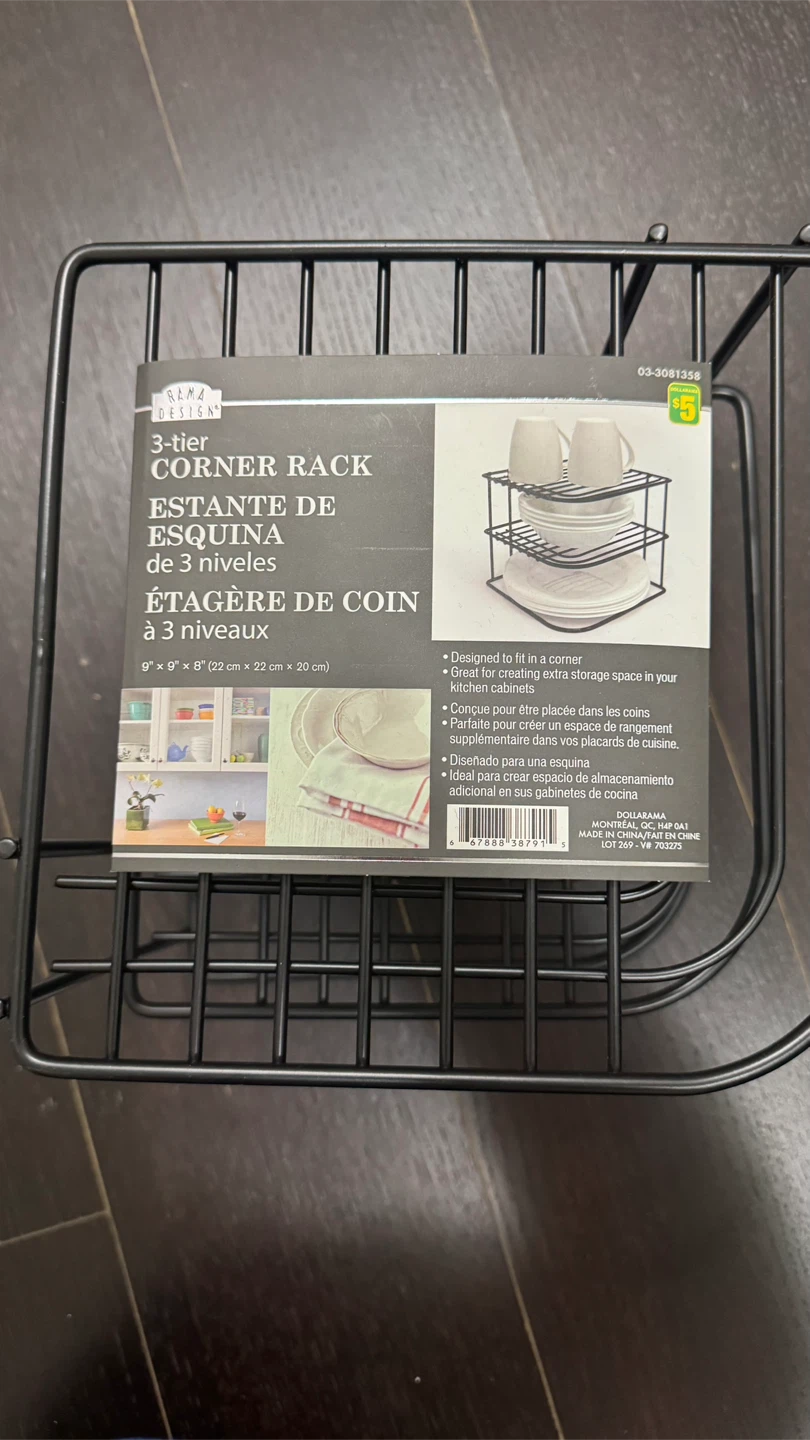 Rama Design 3-Tier Corner Rack