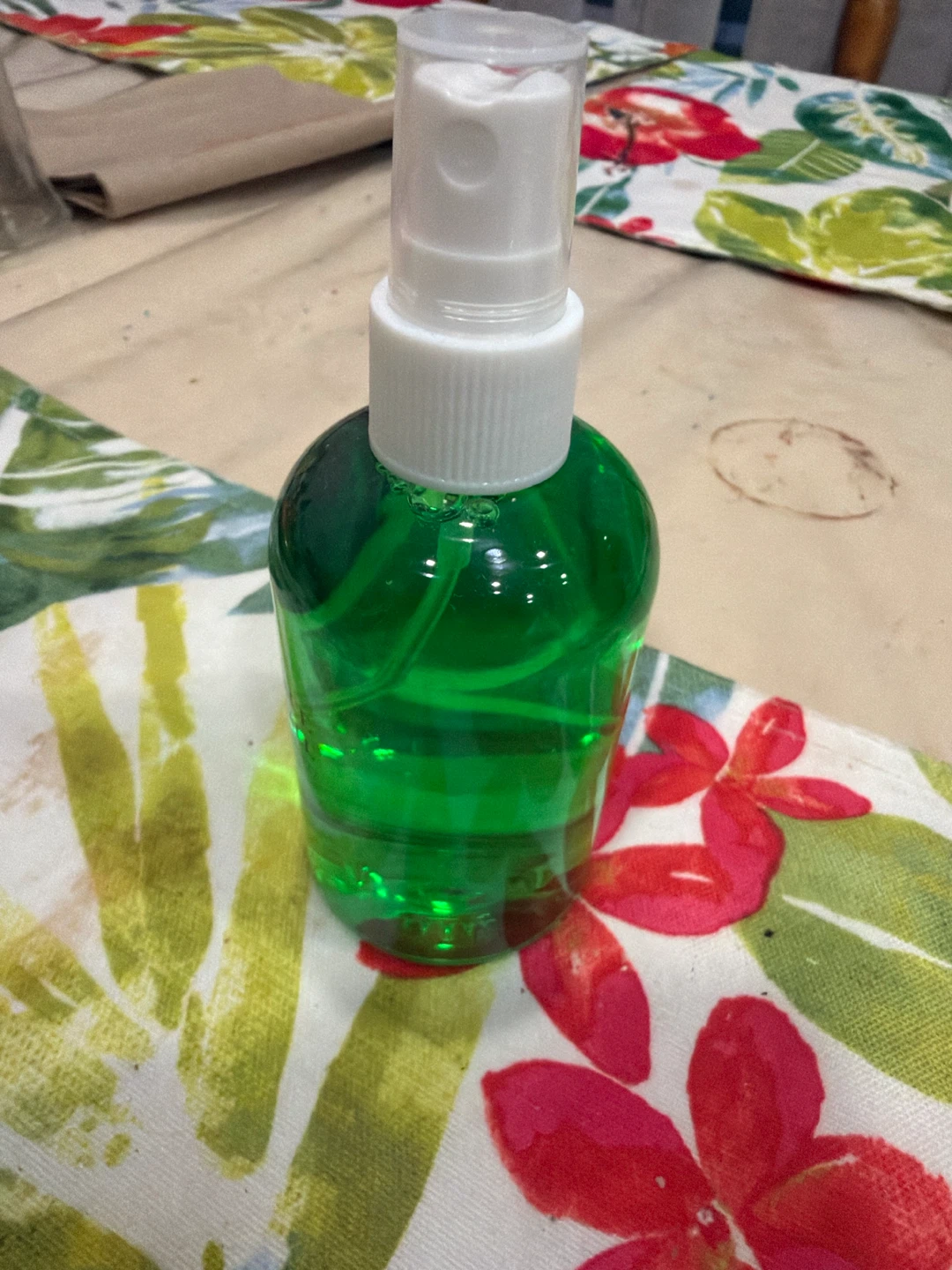 Green Spray Bottle glasses cleaner