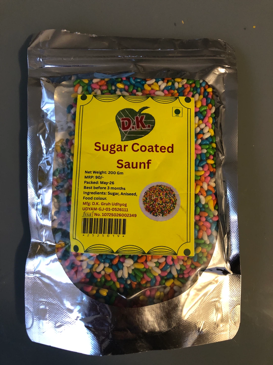 D.K. Sugar Coated Saunf and Premium Mukhwas 200g