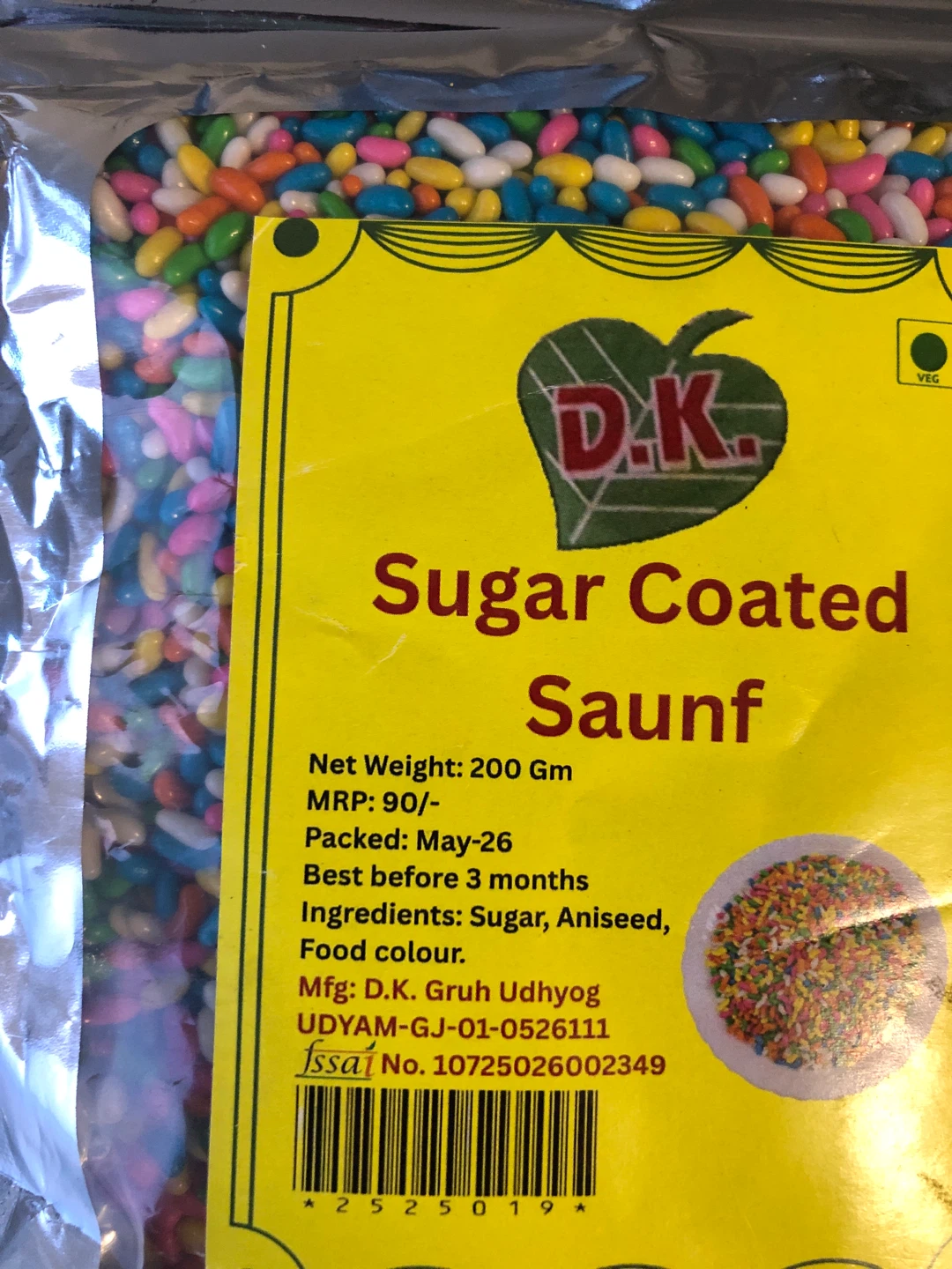 D.K. Sugar Coated Saunf and Premium Mukhwas 200g - photo 2