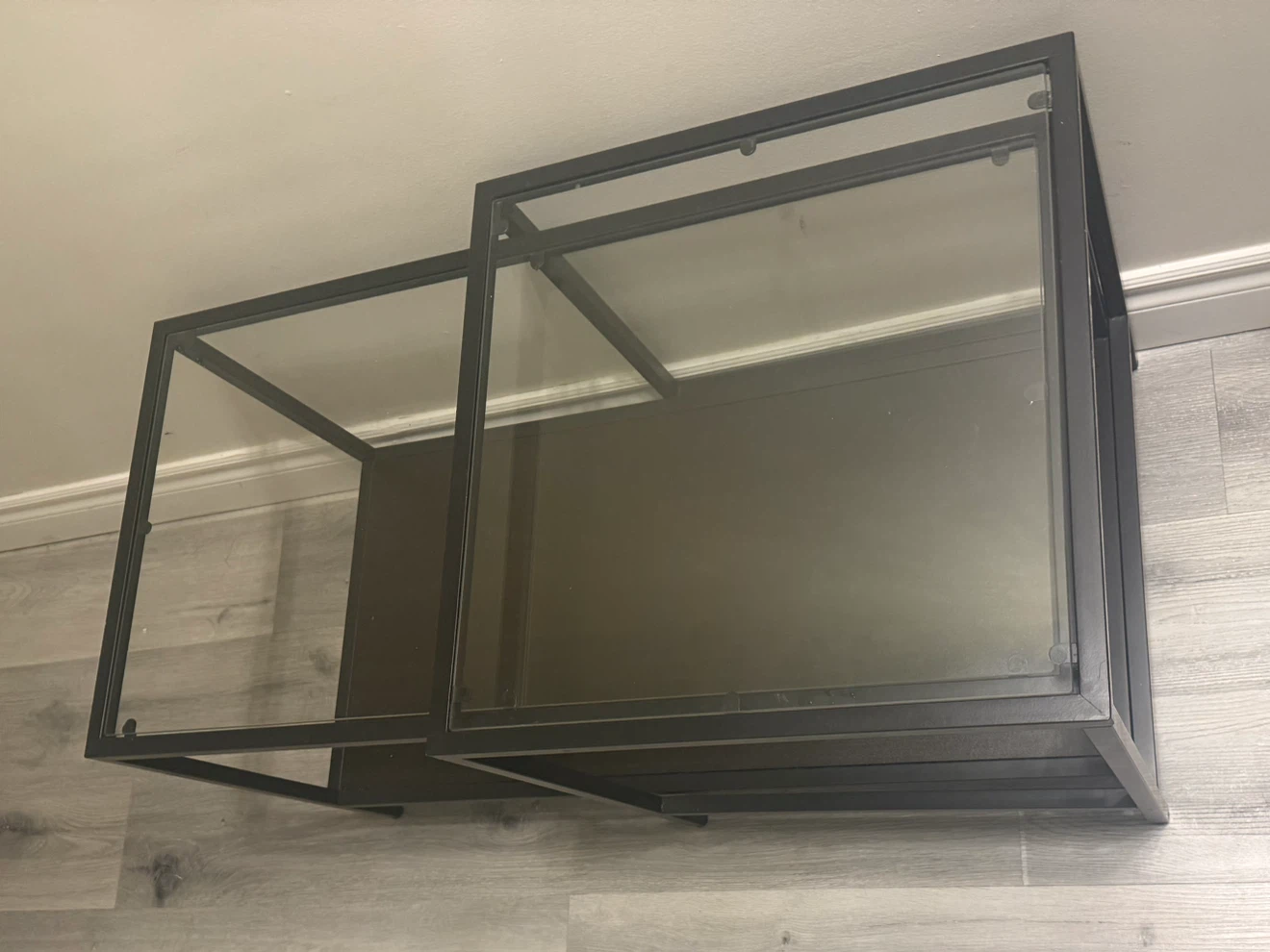 Glass coffee table