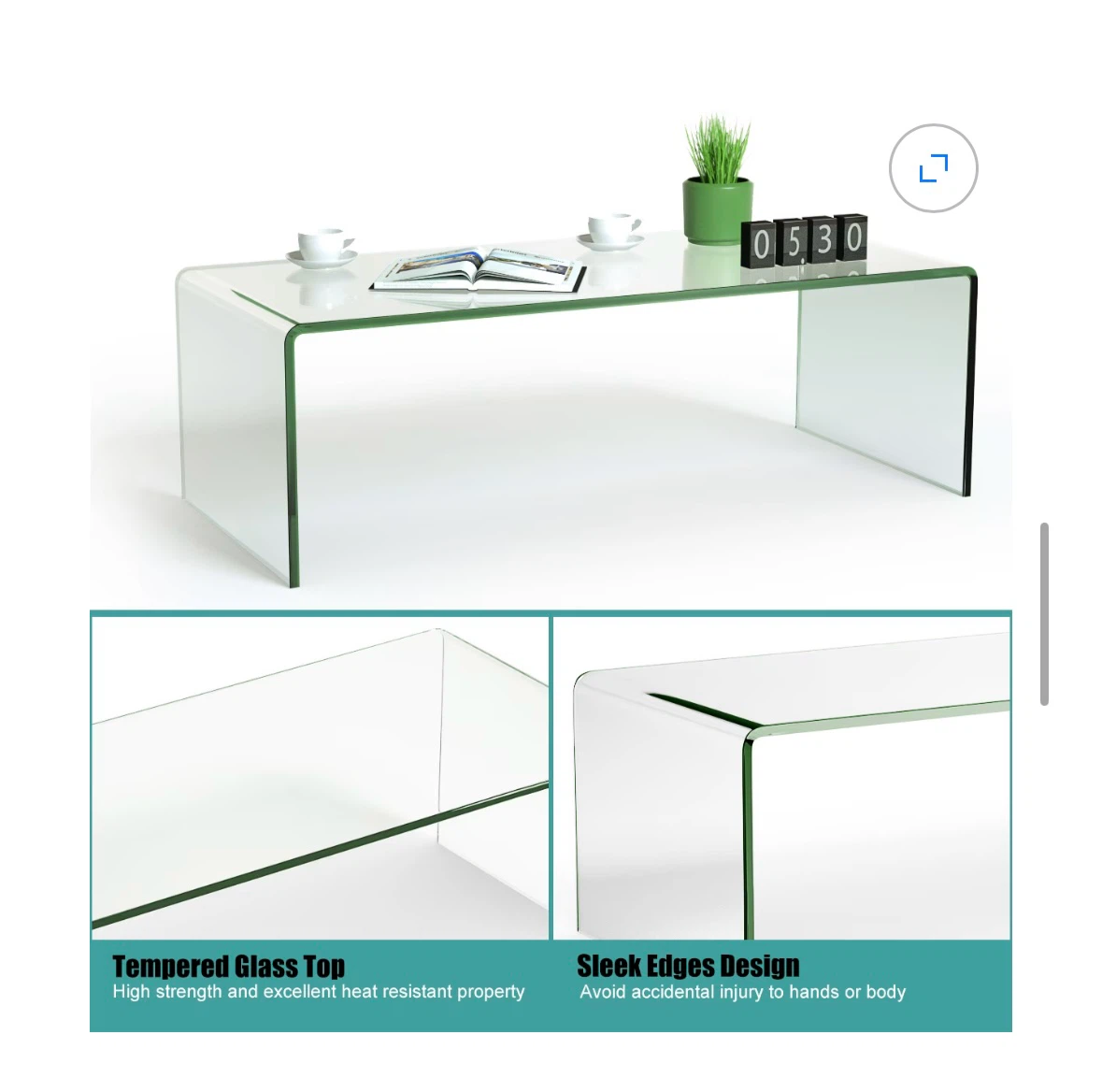 Glass Coffee Table - photo 2