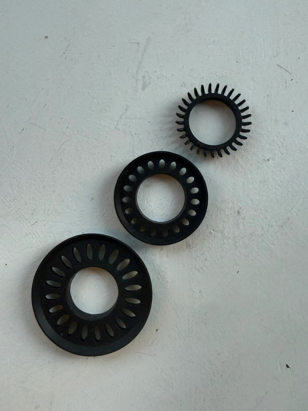 Tub shroom rubber inserts x3