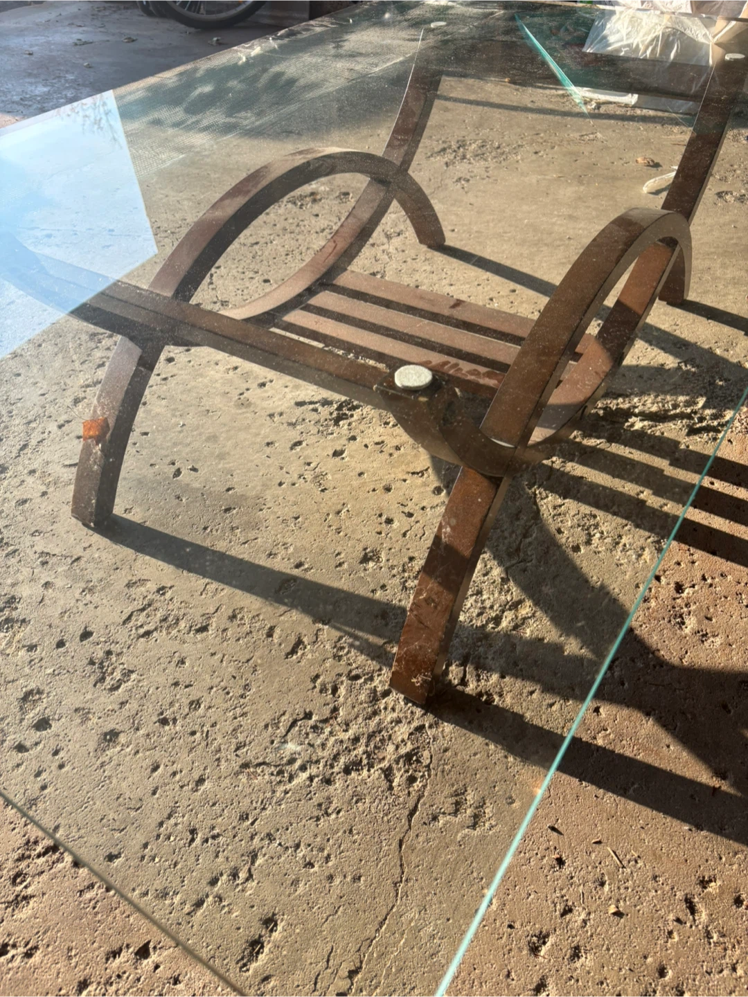 Glass Top Coffee Table with Wood Frame - photo 2