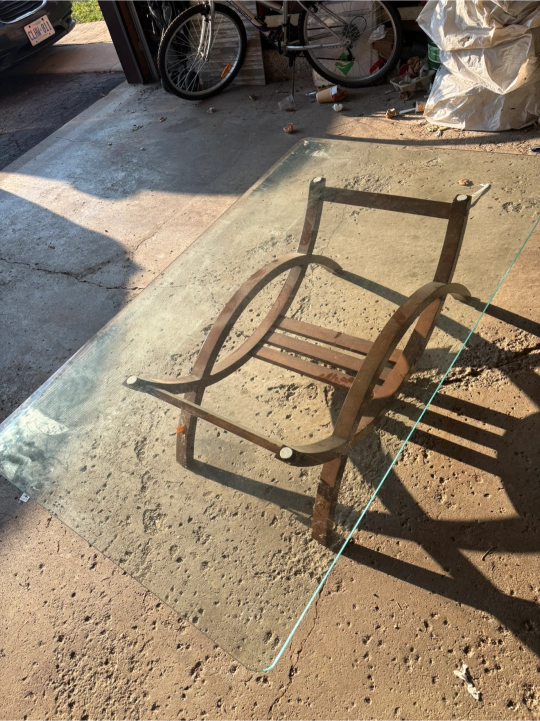 Glass Top Coffee Table with Wood Frame - photo 3