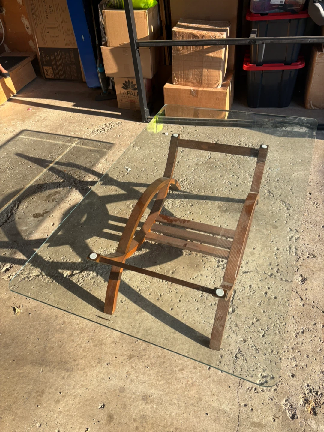 Glass Top Coffee Table with Wood Frame - photo 5
