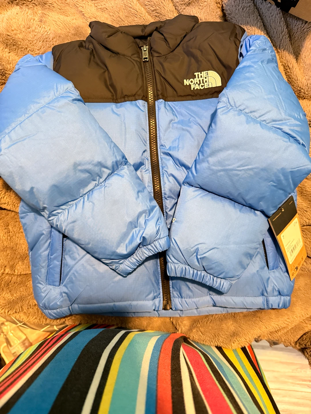The North Face Retro Nuptse Jacket Active Blue Size 7