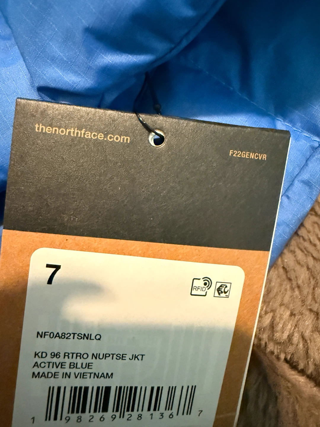 The North Face Retro Nuptse Jacket Active Blue Size 7 - photo 3
