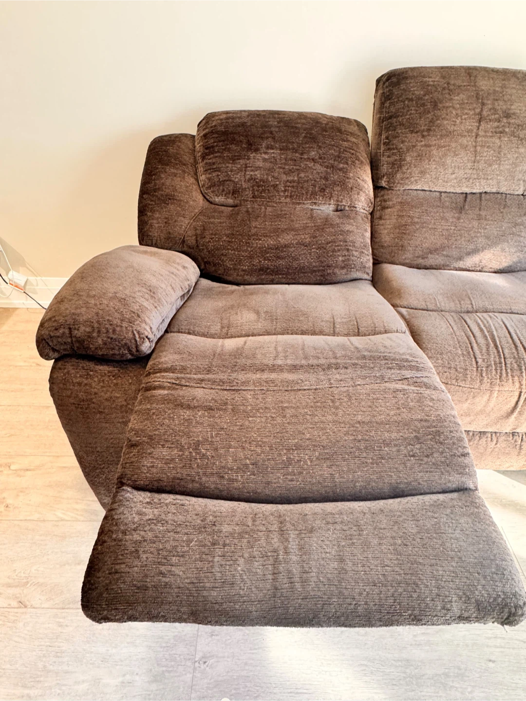 Brown Three-Seater Power Reclining Sofa - photo 4