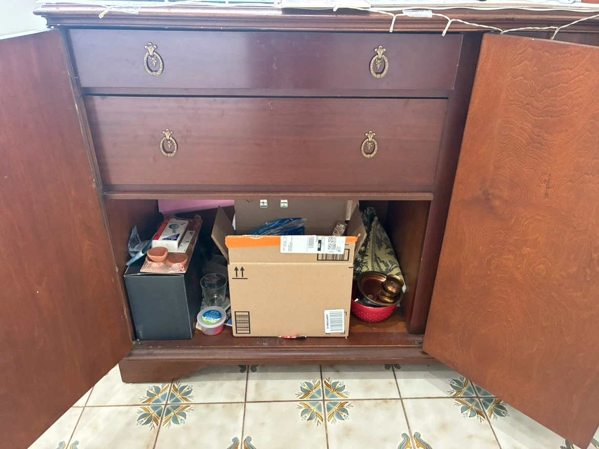 Walnut wood Sideboard Buffet Cabinet - photo 2