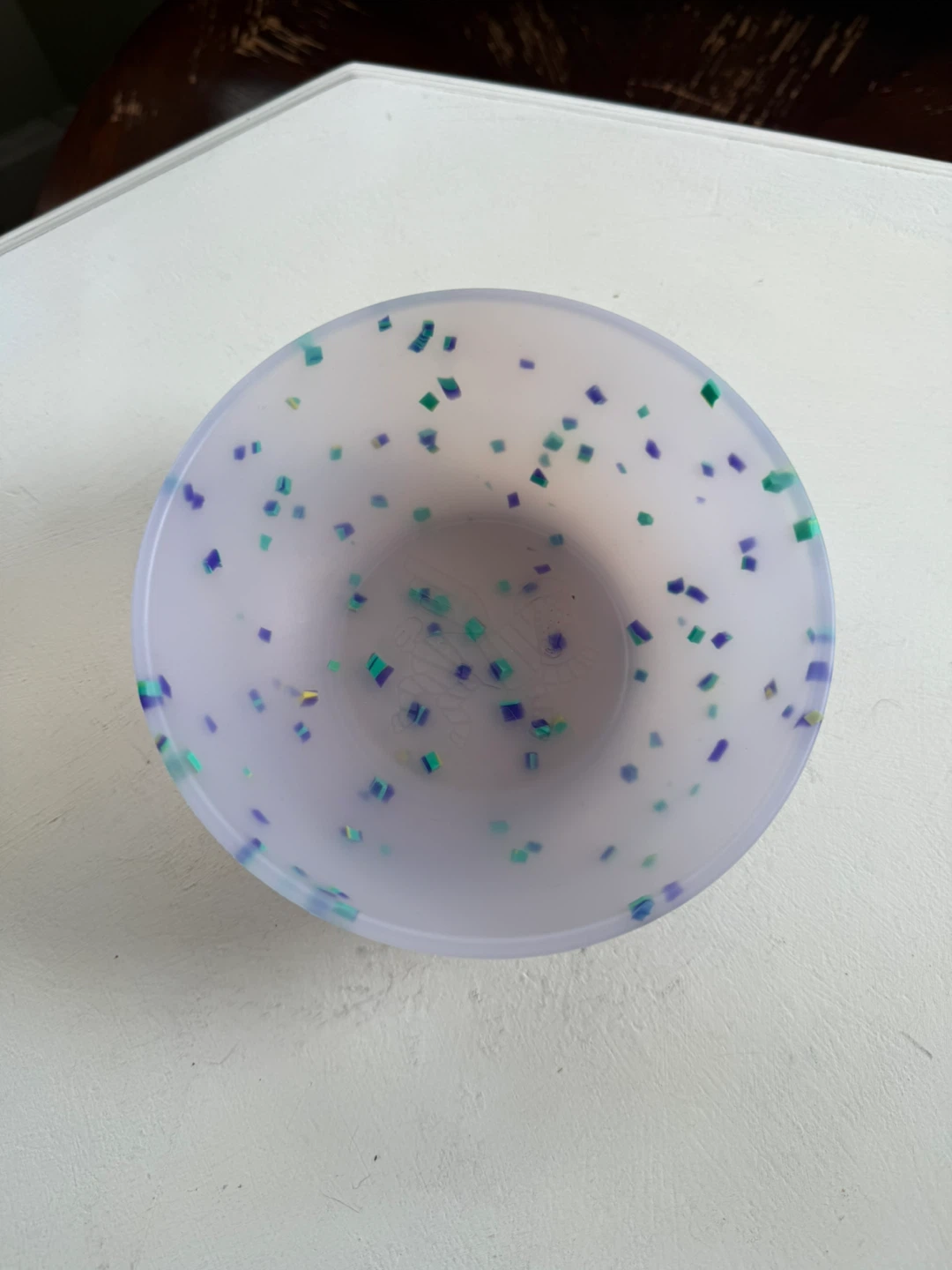 Purple silicon cereal bowl