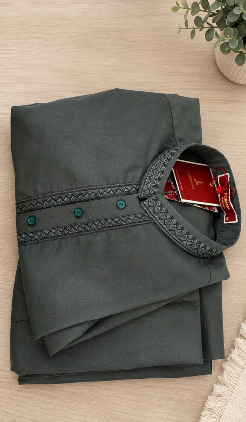 Kids J. Formal Shalwar Kameez Dark Green
