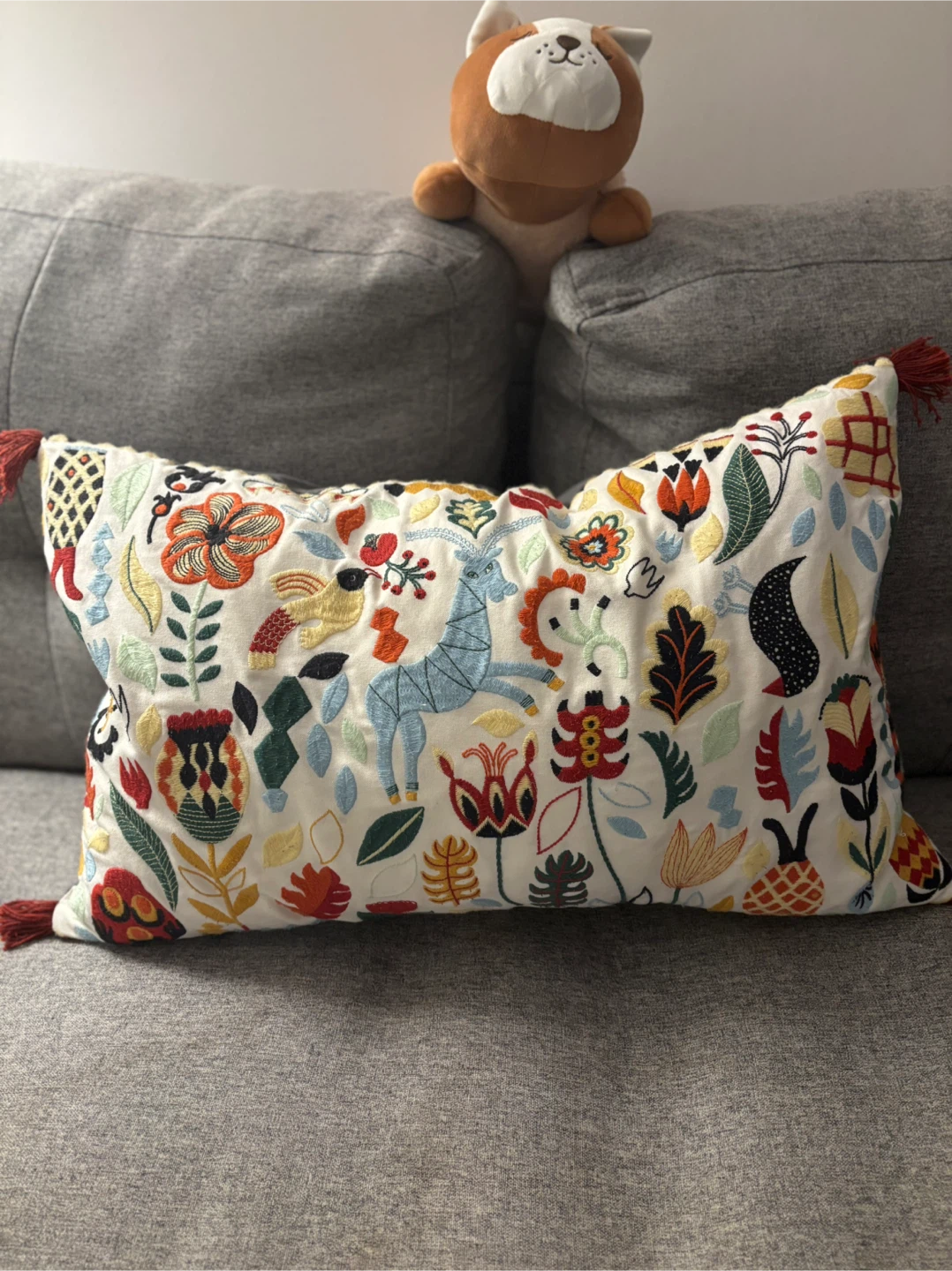Set of Three IKEA Feather Throw Pillows - photo 2