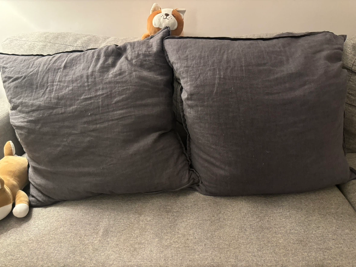 Set of Three IKEA Feather Throw Pillows - photo 4
