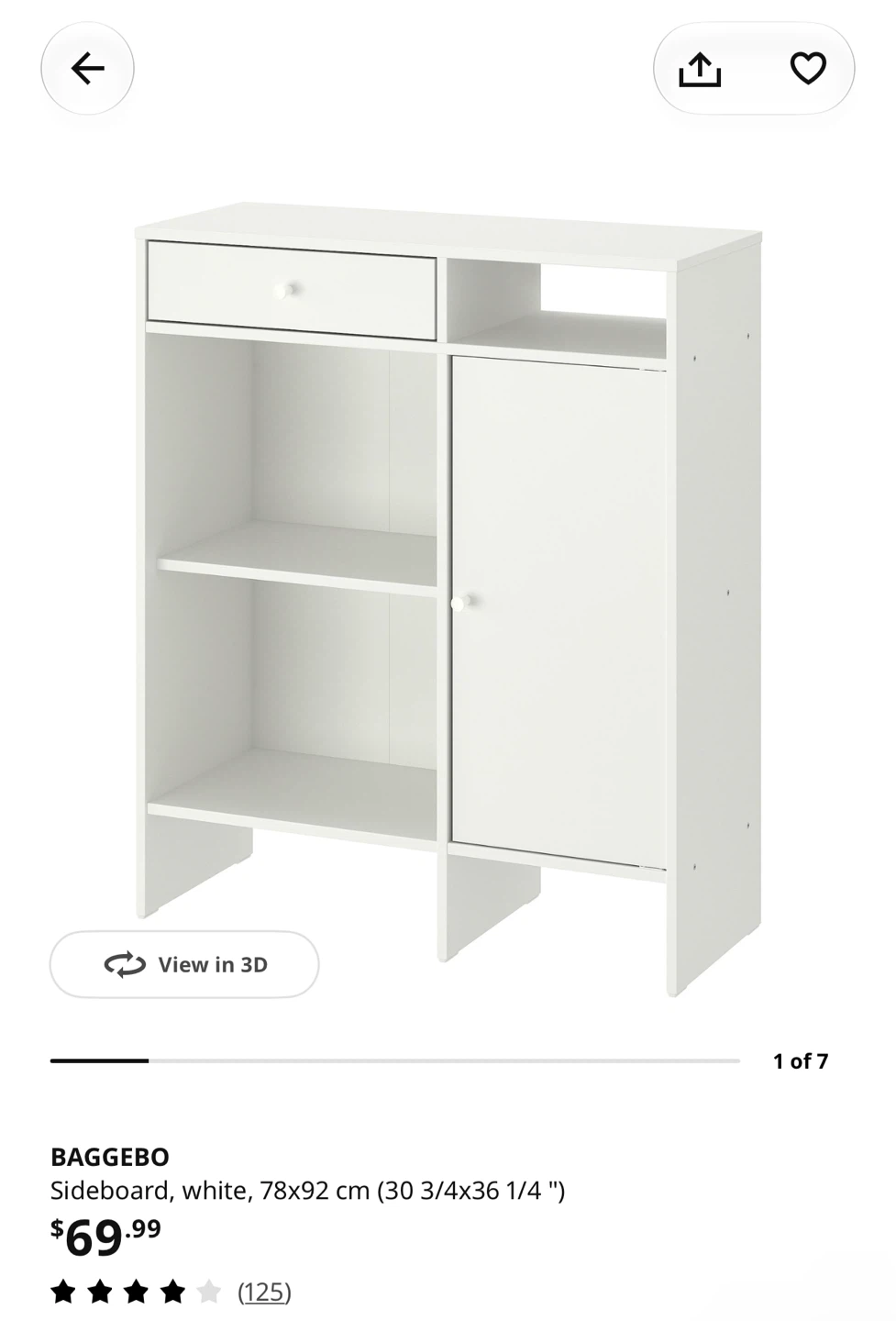 IKEA BAGGEBO White - photo 3