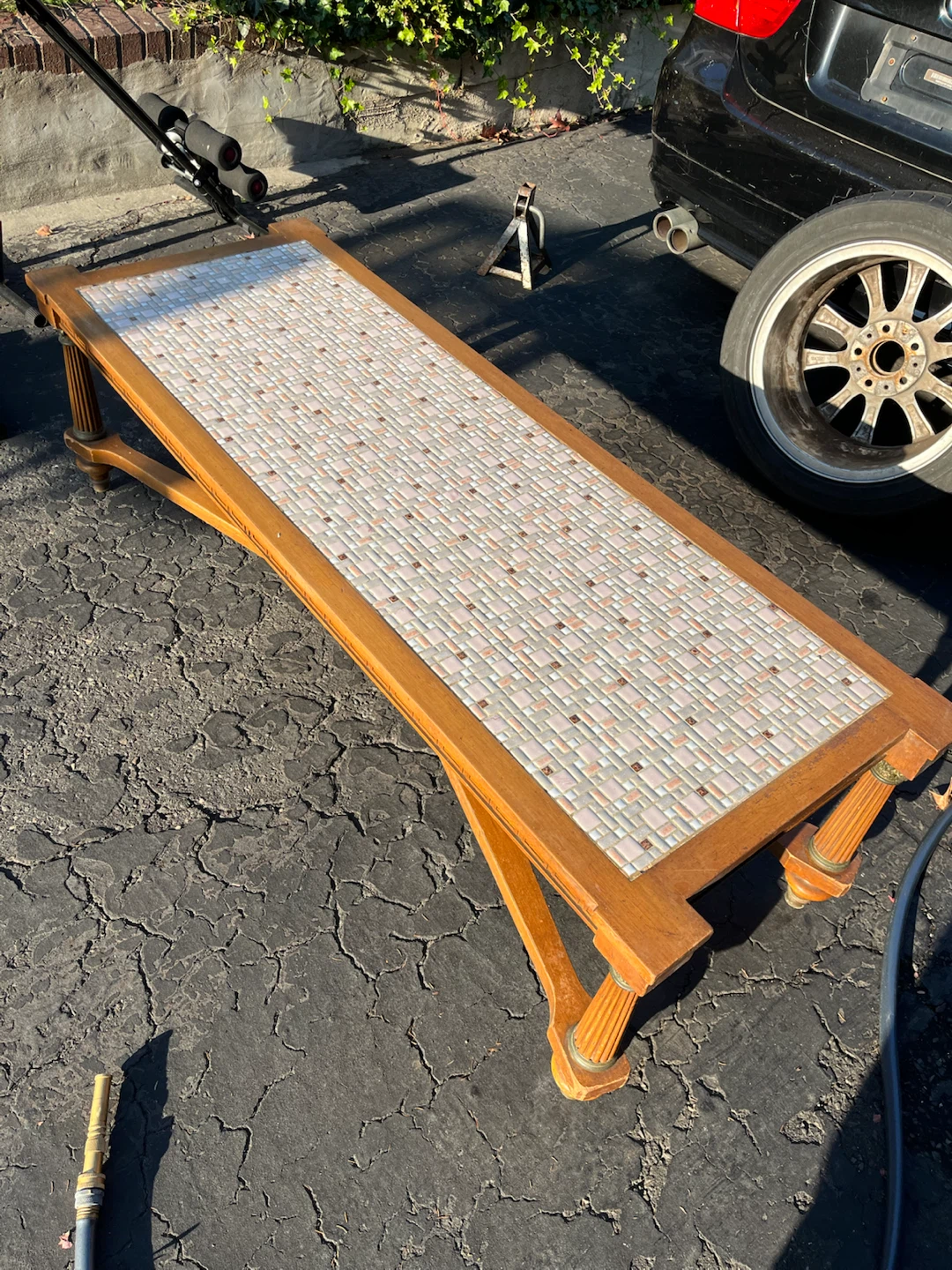 Mosaic Tile Top Coffee Table