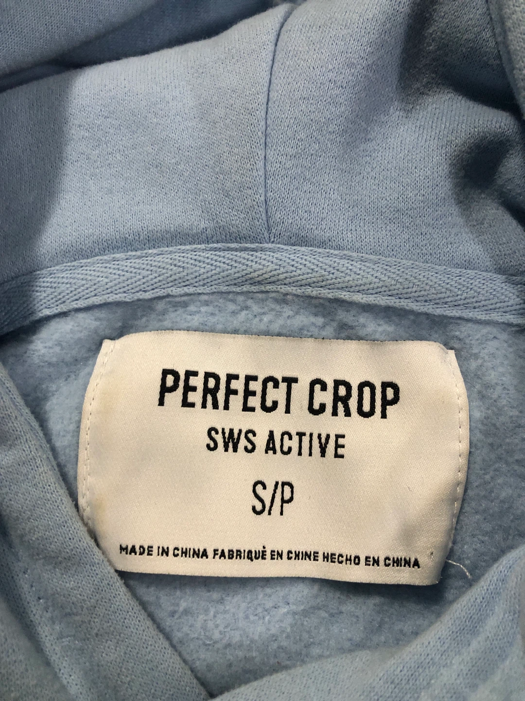 SWS Active Perfect Crop Hoodie Light Blue - photo 3