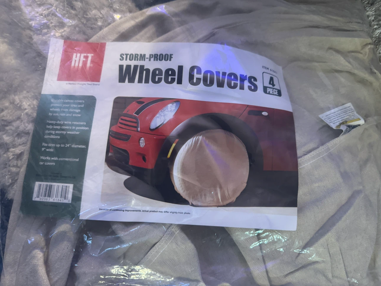 HFT Storm-Proof Wheel Covers - 4 Piece Set