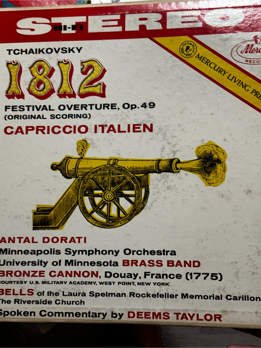 Tchaikovsky 1812 Dorati Mercury SR90054 Canadian FR Press LP