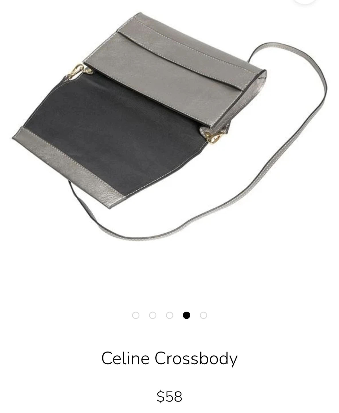 Sleek metallic pewter crossbody from summer & rose. - photo 3