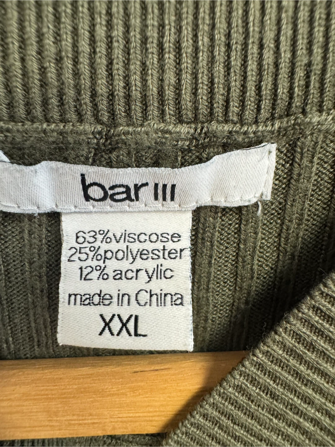Bar III Olive Green Ribbed Mock Neck Tank Top XXL - photo 4