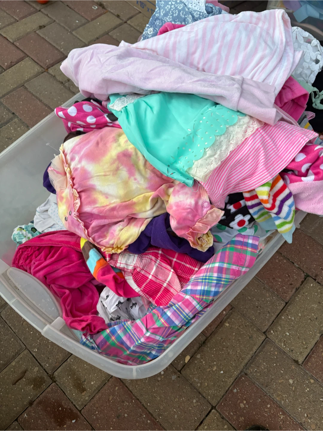 Toddler Girl Clothing Bundle in Storage Bin - photo 4