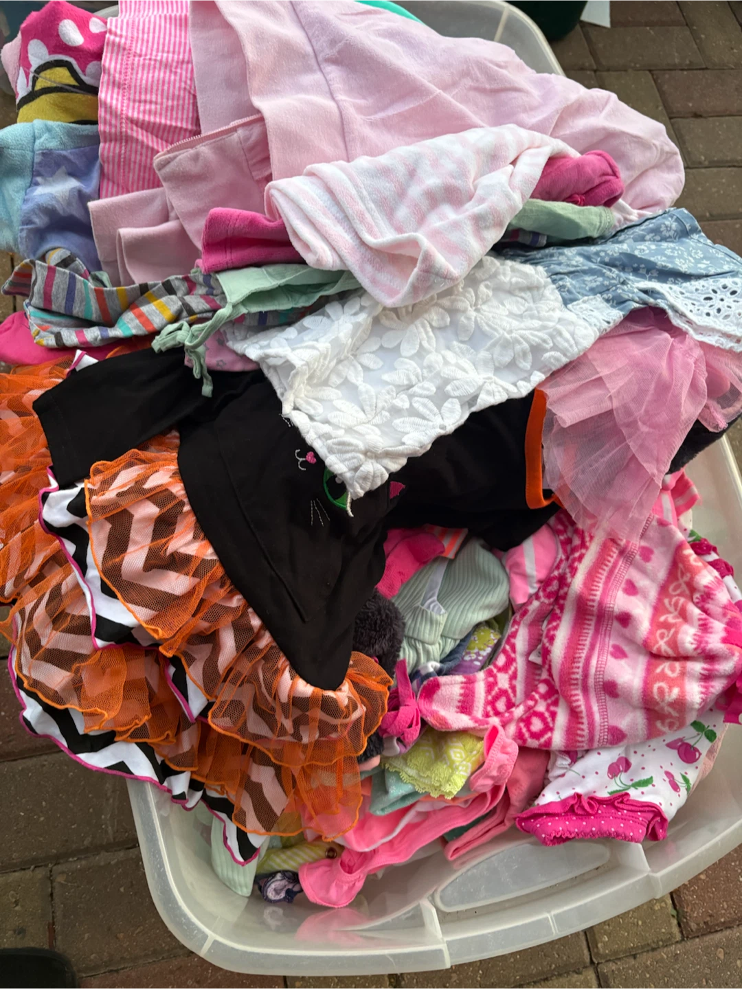 Toddler Girl Clothing Bundle in Storage Bin - photo 5