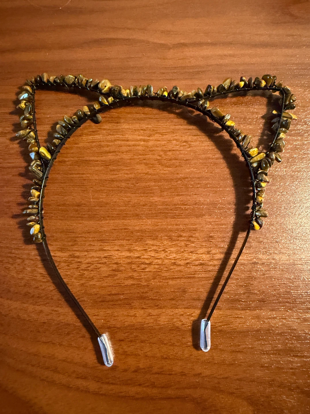 Tiger Eye Crystal Cat Ear Headband