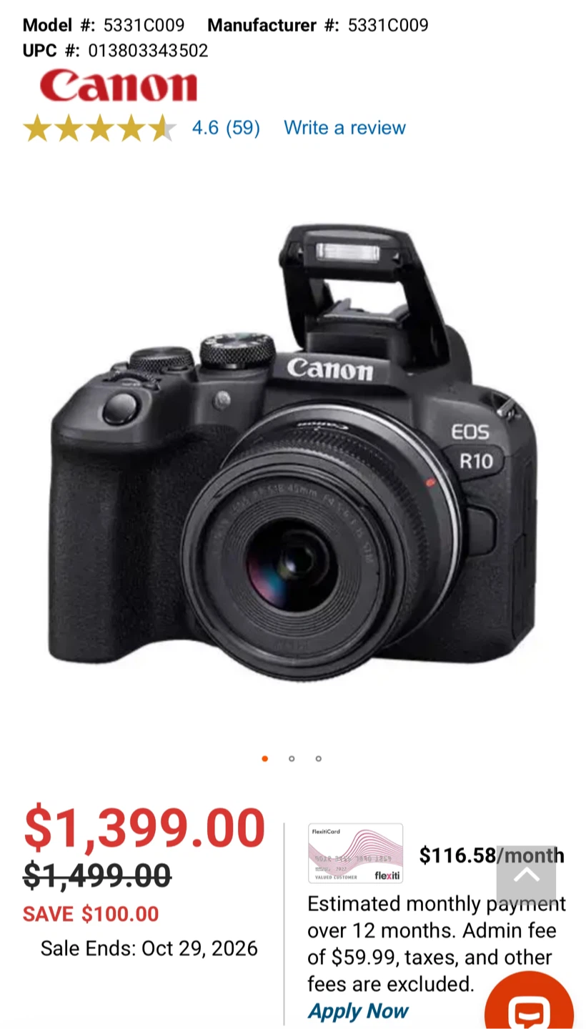 Canon EOS R10 Camera with 18-45mm Lens - photo 3