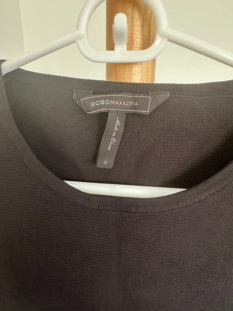BCBGMAXAZRIA Black Ribbed Crop Top - photo 3