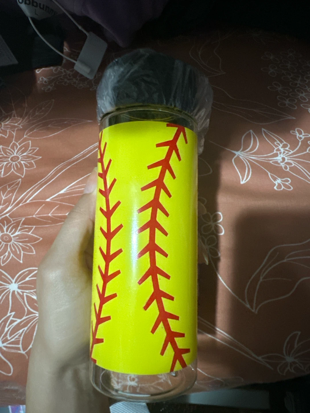 Softball Design Plastic Bottle
