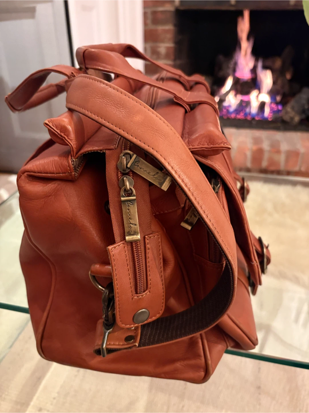 Leather Briefcase Messenger bag like new - photo 2