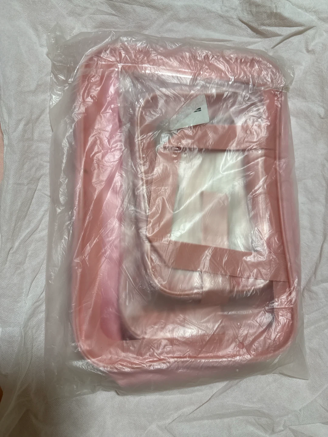 Pink Clear Storage Pouch Set of 3 - photo 2