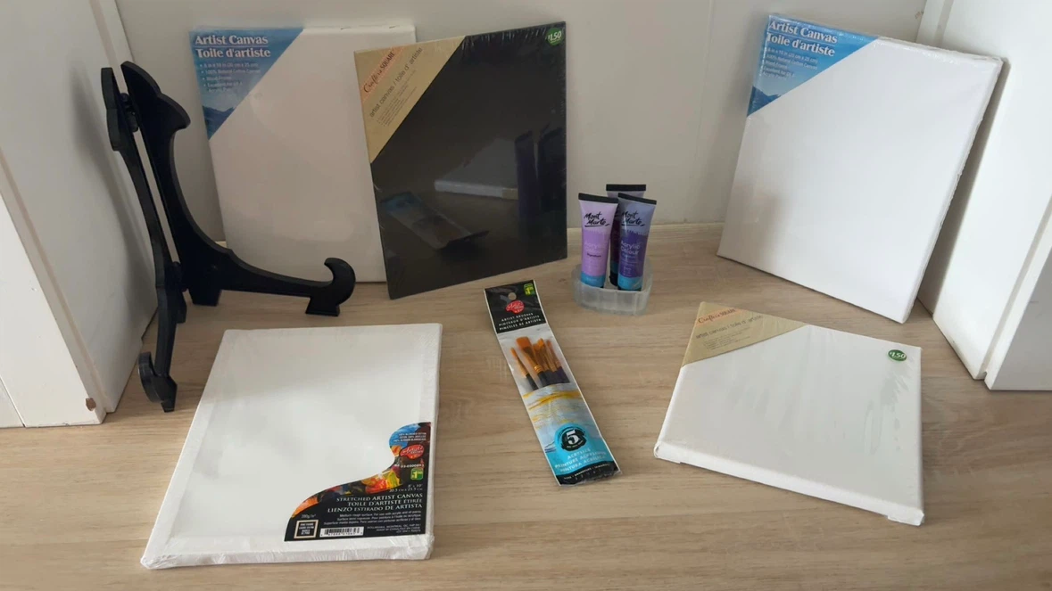 Crafter's Square Modern Art Supplies & Canvas Lot
